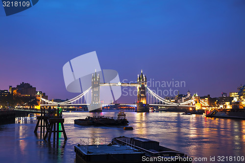 Image of Tower bridge in London, Great Britain