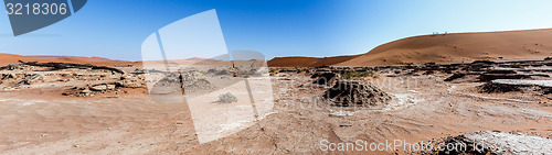 Image of beautiful landscape of Hidden Vlei in Namib desert panorama