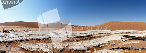 Image of beautiful landscape of Hidden Vlei in Namib desert panorama