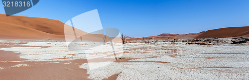 Image of beautiful landscape of Hidden Vlei in Namib desert panorama