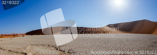 Image of beautiful landscape of Hidden Vlei in Namib desert panorama