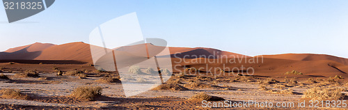 Image of beautiful landscape of Hidden Vlei in Namib desert panorama