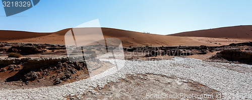 Image of beautiful landscape of Hidden Vlei in Namib desert panorama