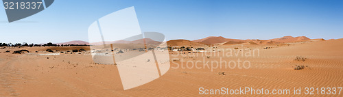 Image of beautiful landscape of Hidden Vlei in Namib desert panorama