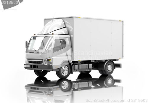 Image of Delivery truck icon with shallow depth of field