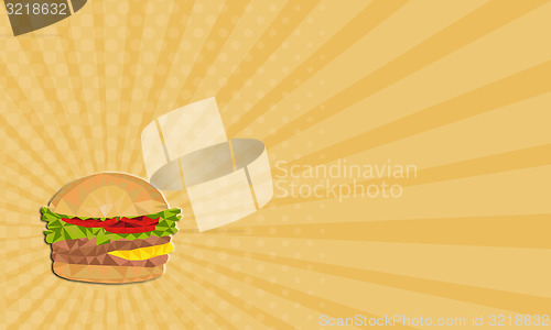 Image of Business card Hamburger Low Polygon