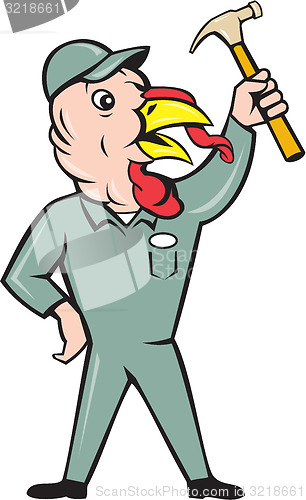 Image of Turkey Builder Hammer Standing Cartoon