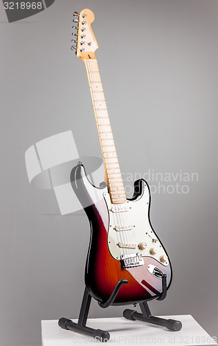 Image of Electric guitar isolated on gray background