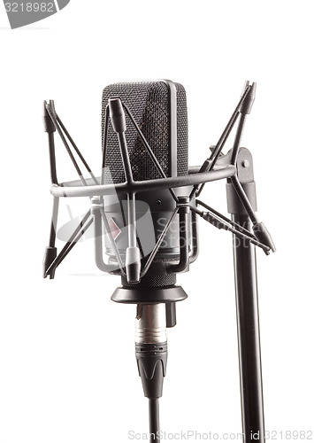 Image of Microphone in broadcasting station