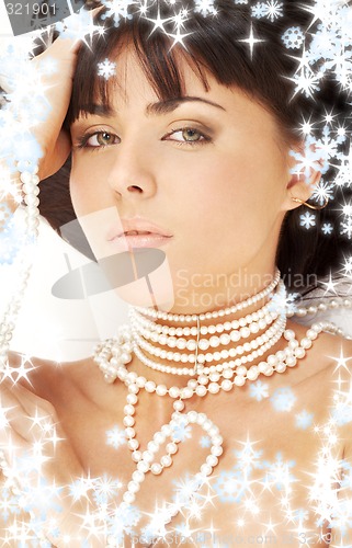 Image of pearl desire with snowflakes