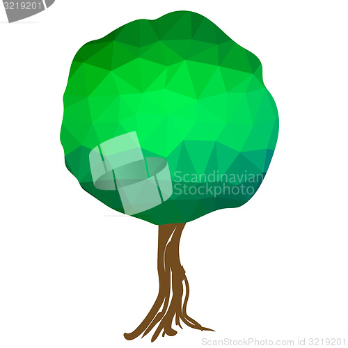 Image of Green Polygonal Tree