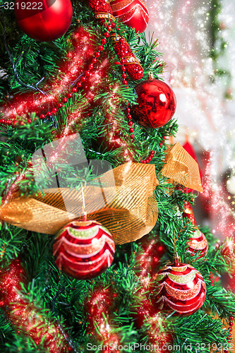 Image of Christmas tree closeup