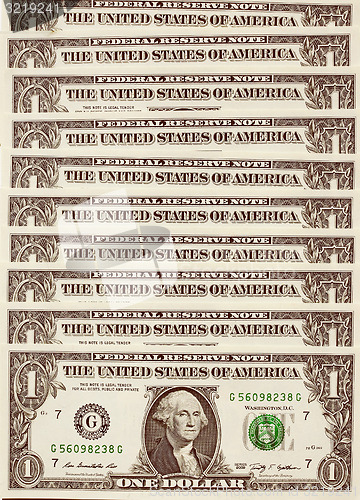 Image of Retro look Dollar notes 1 Dollar