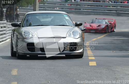 Image of Silver metallic, German sports car