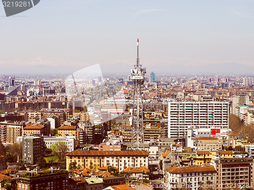 Image of Retro look Milan aerial view