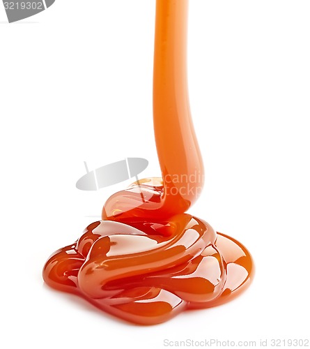 Image of pouring caramel sauce