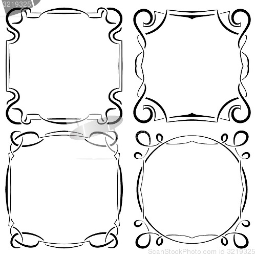 Image of Vector set of four beautiful framework