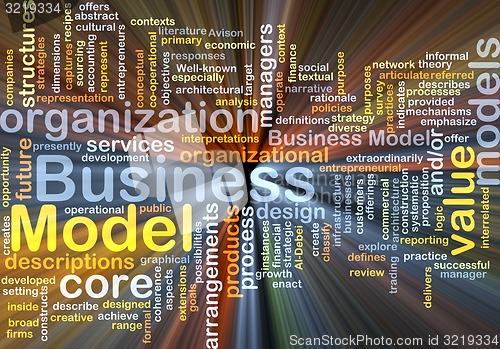 Image of Business model background concept glowing
