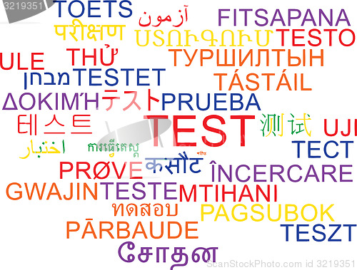 Image of Test multilanguage wordcloud background concept