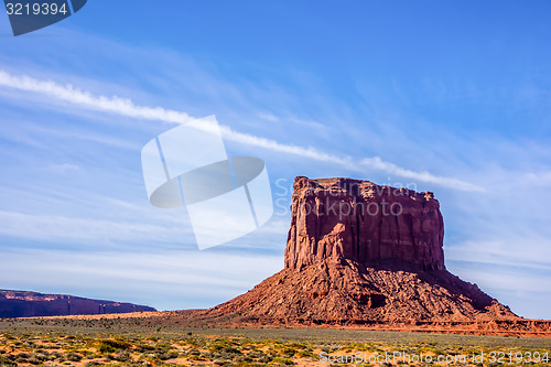 Image of Monument valley under the blue sky