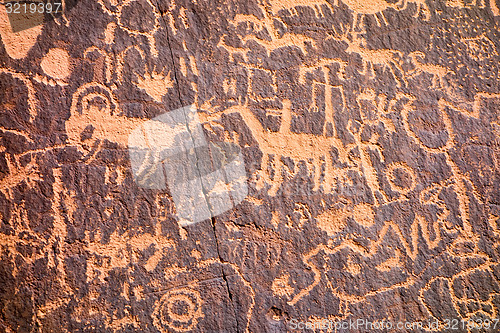 Image of Petroglyphs at Newspaper Rock State Historic Monument in Utah Un