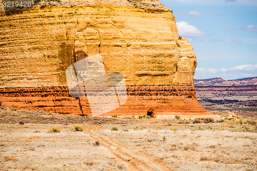 Image of Church rock US highway 163 191 in Utah east of Canyonlands Natio