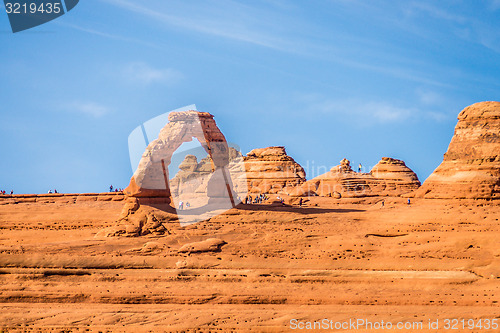 Image of  famous Delicate Arch in Arches National Park