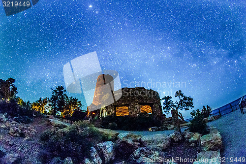 Image of Watchtower Over the Grand Canyon   Arizona