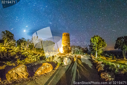 Image of Watchtower Over the Grand Canyon   Arizona