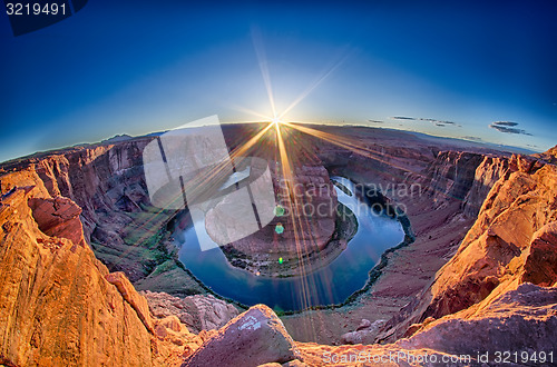 Image of Sunset at the Horseshoe Band - Grand Canyon