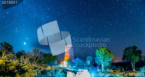 Image of Watchtower Over the Grand Canyon   Arizona