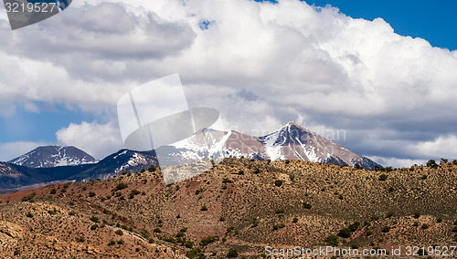 Image of canyon badlands and colorado rockies lanadscape