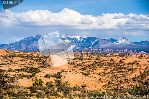 Image of canyon badlands and colorado rockies lanadscape