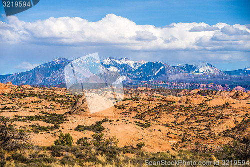 Image of canyon badlands and colorado rockies lanadscape