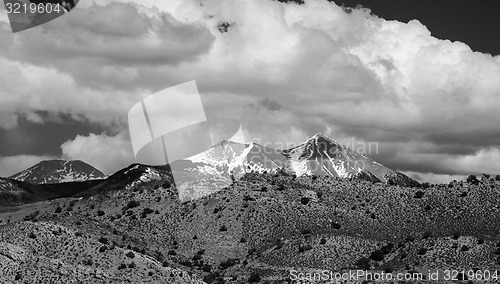 Image of canyon badlands and colorado rockies lanadscape