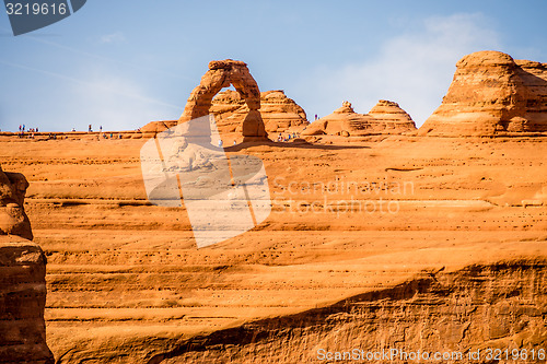 Image of  famous Delicate Arch in Arches National Park