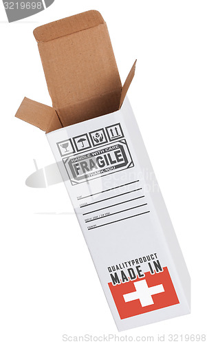 Image of Concept of export - Product of Switzerland