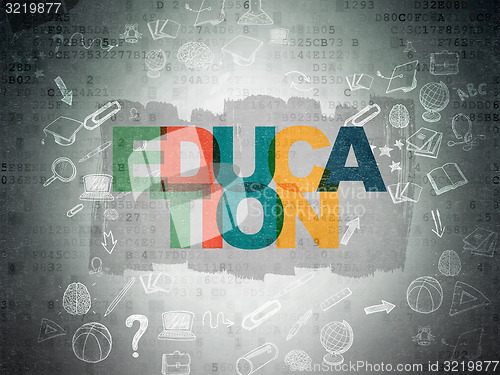 Image of Education concept: Education on Digital Paper background