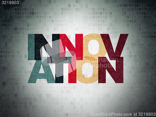 Image of Finance concept: Innovation on Digital Paper background