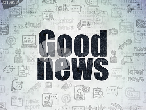 Image of News concept: Good News on Digital Paper background