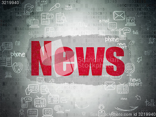 Image of News concept: News on Digital Paper background