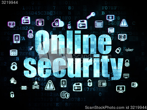 Image of Privacy concept: Online Security on Digital background