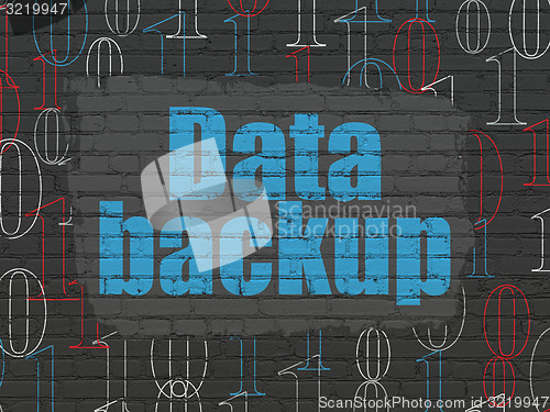 Image of Data concept: Data Backup on wall background