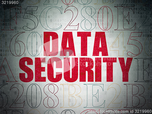 Image of Safety concept: Data Security on Digital Paper background