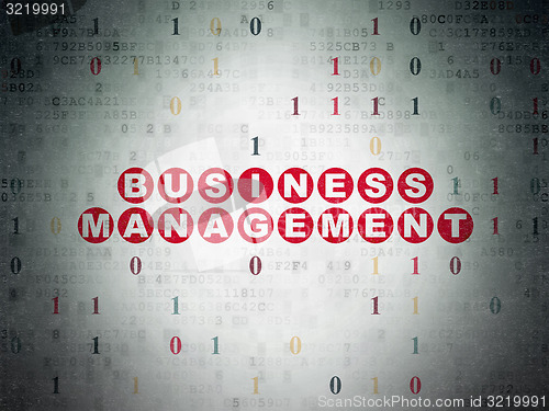 Image of Finance concept: Business Management on Digital Paper background