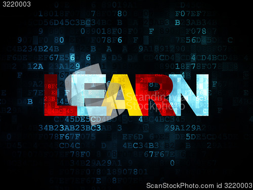 Image of Education concept: Learn on Digital background