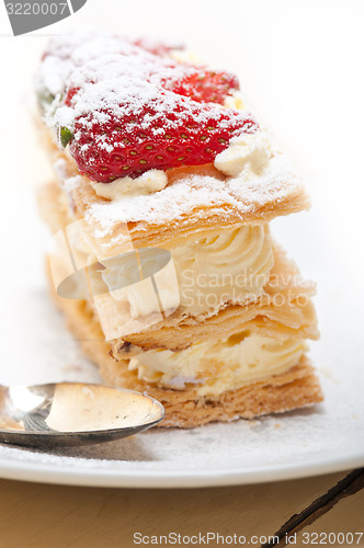 Image of napoleon strawberry cake dessert 