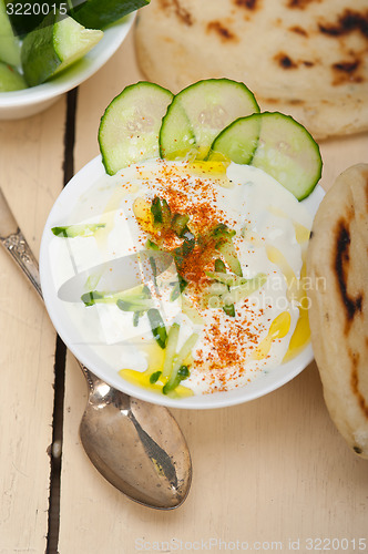 Image of Arab middle east goat yogurt and cucumber salad 