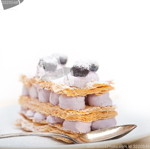 Image of napoleon blueberry cake dessert 