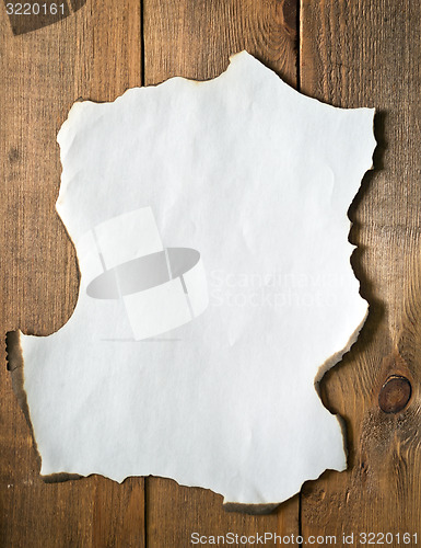 Image of burnt paper